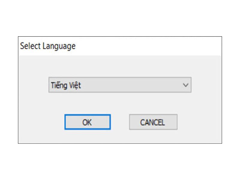 Bước 3: Chọn ngôn ngữ