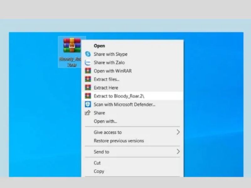 Bước 2: Giải Nén File